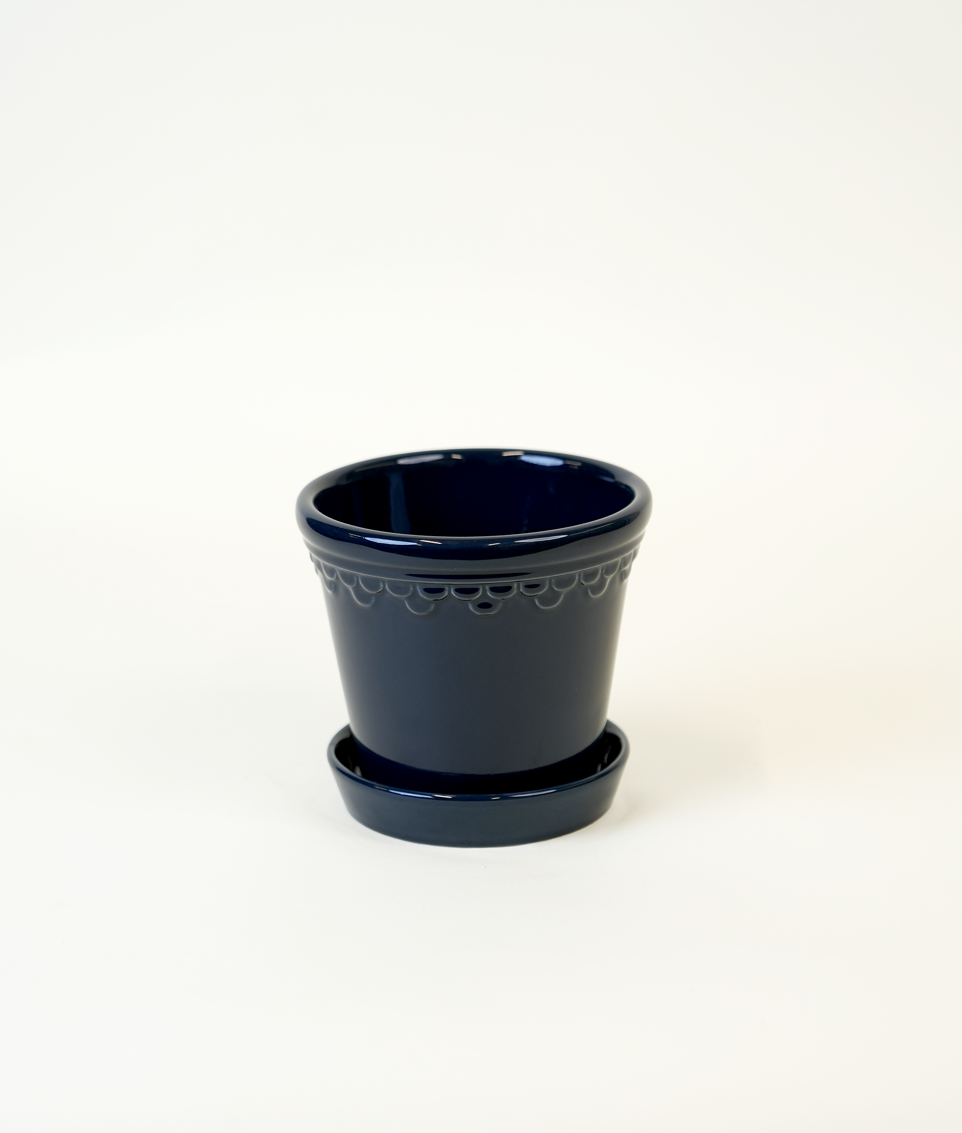 Københavner Glazed Pot & Saucer Set by Bergs Potter