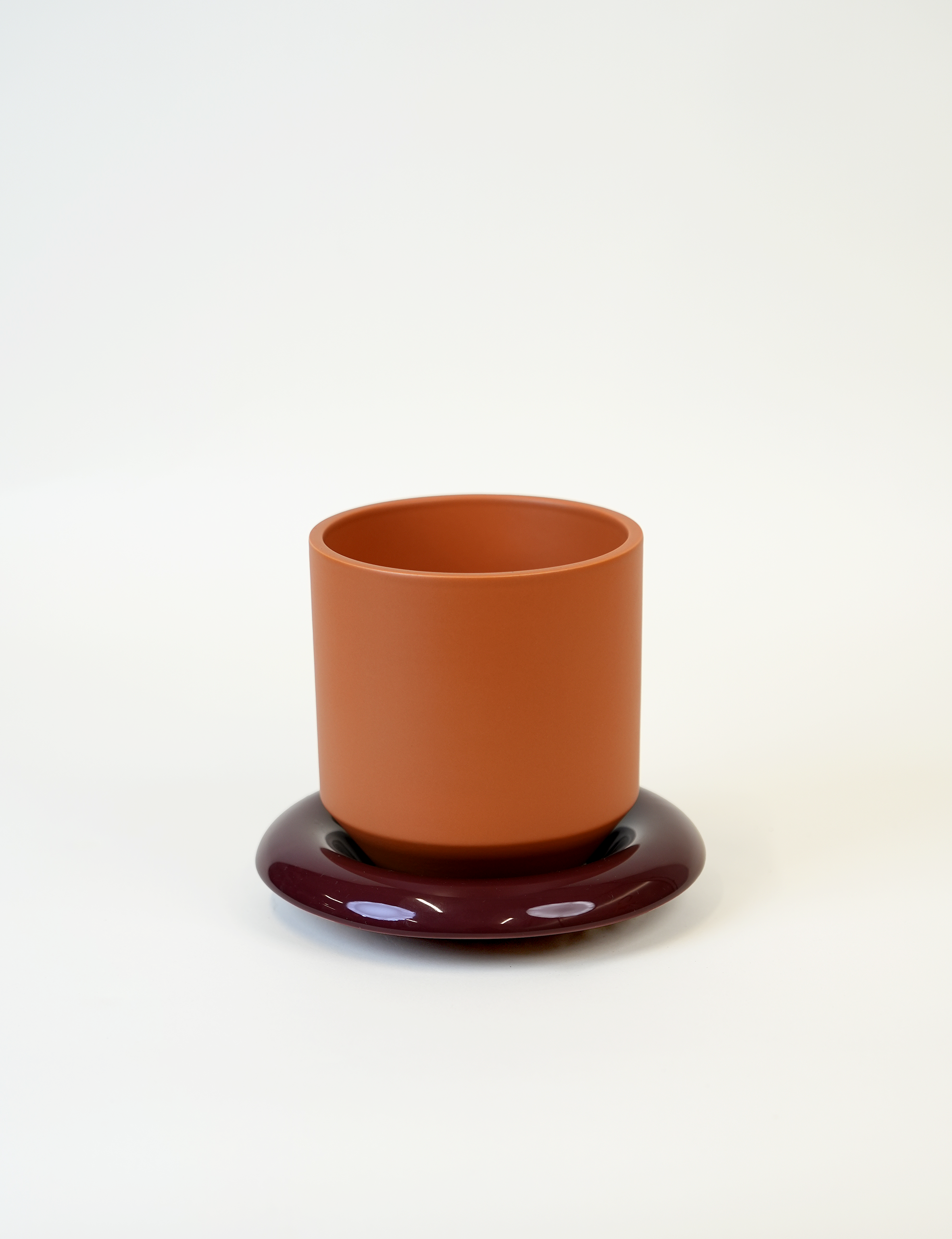 Lily Glazed Pot & Saucer by Bergs Potter