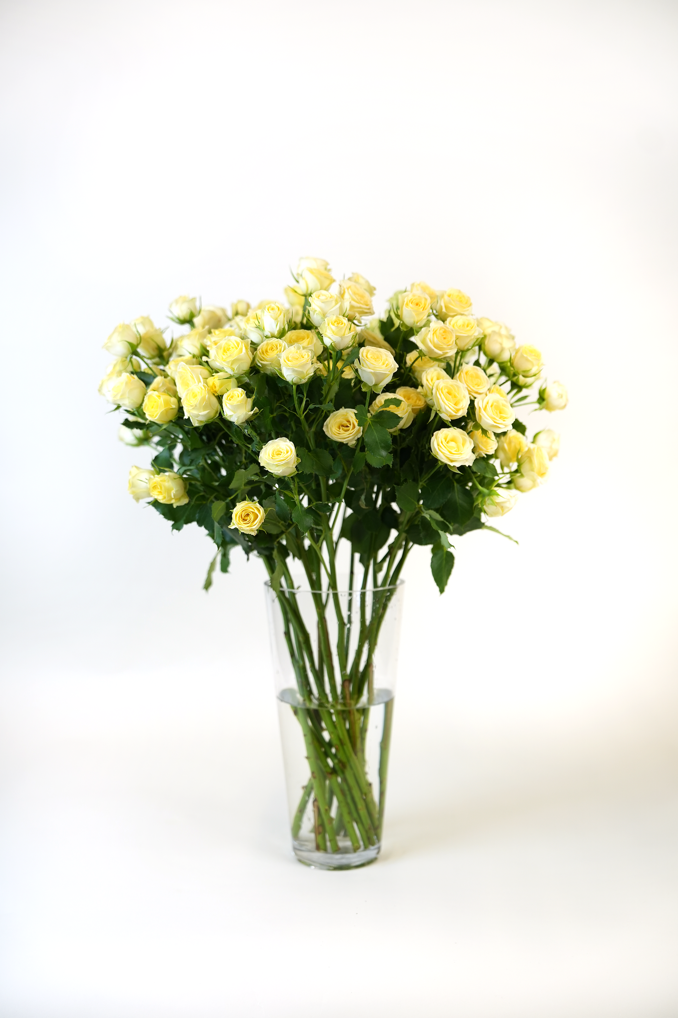 Spray Rose Yellow Wedding Invite